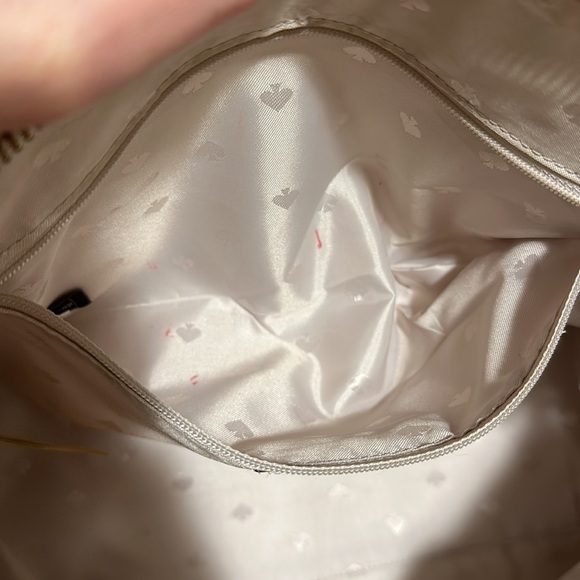 Cream Colored Kate Spade Purse with across Body Strap - Picture 4 of 6